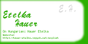 etelka hauer business card